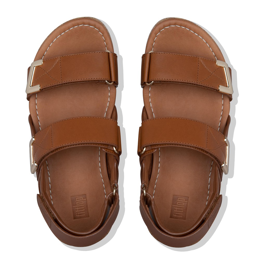 Fitflop Womens Sandals Brown - Remi Adjustable Leather - 29CGYVESB